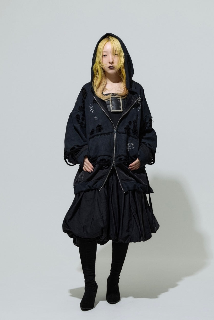 Leather Balloon Dresskirt(Black)