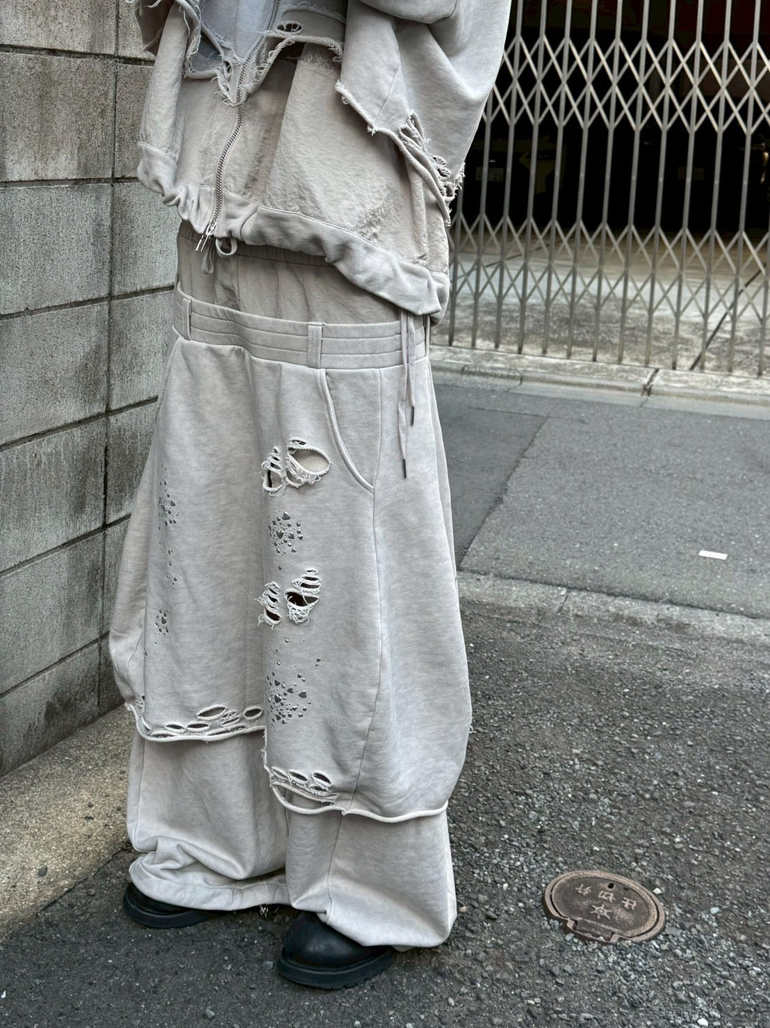 Meteor Low-rise Sweat Pants(Beige)