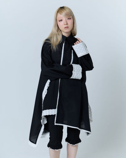 Handkerchief Shirt Dress (Black)