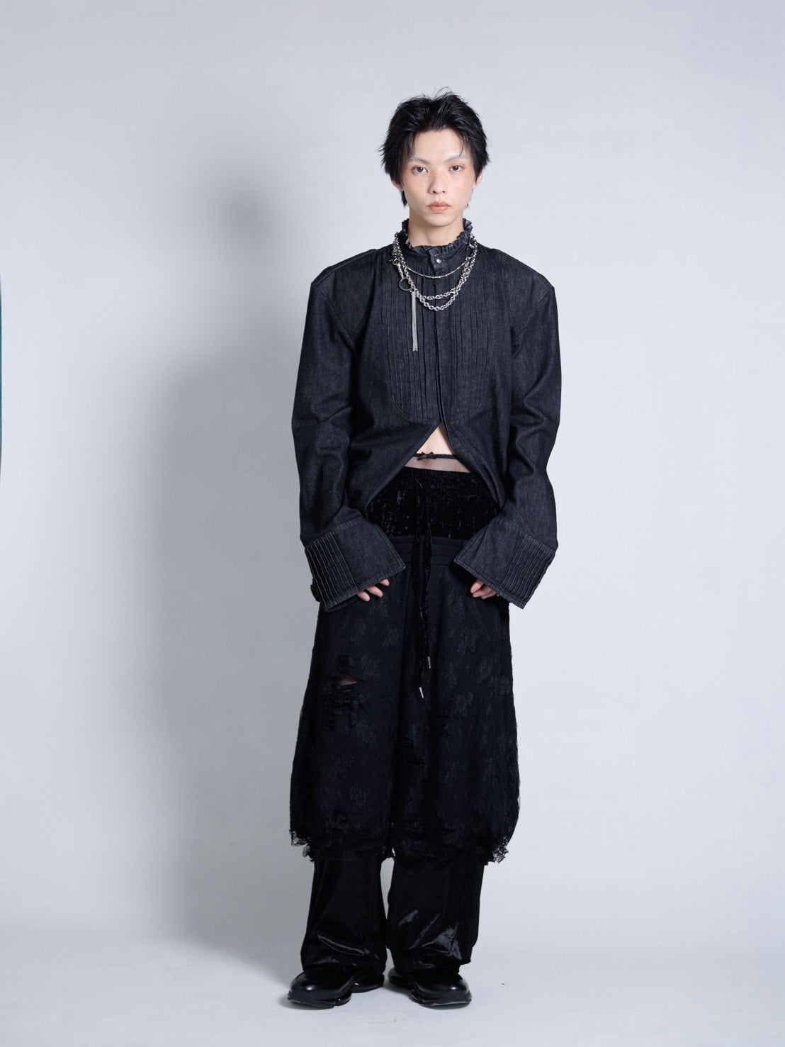【9月下旬】Denim Shirt(Black)