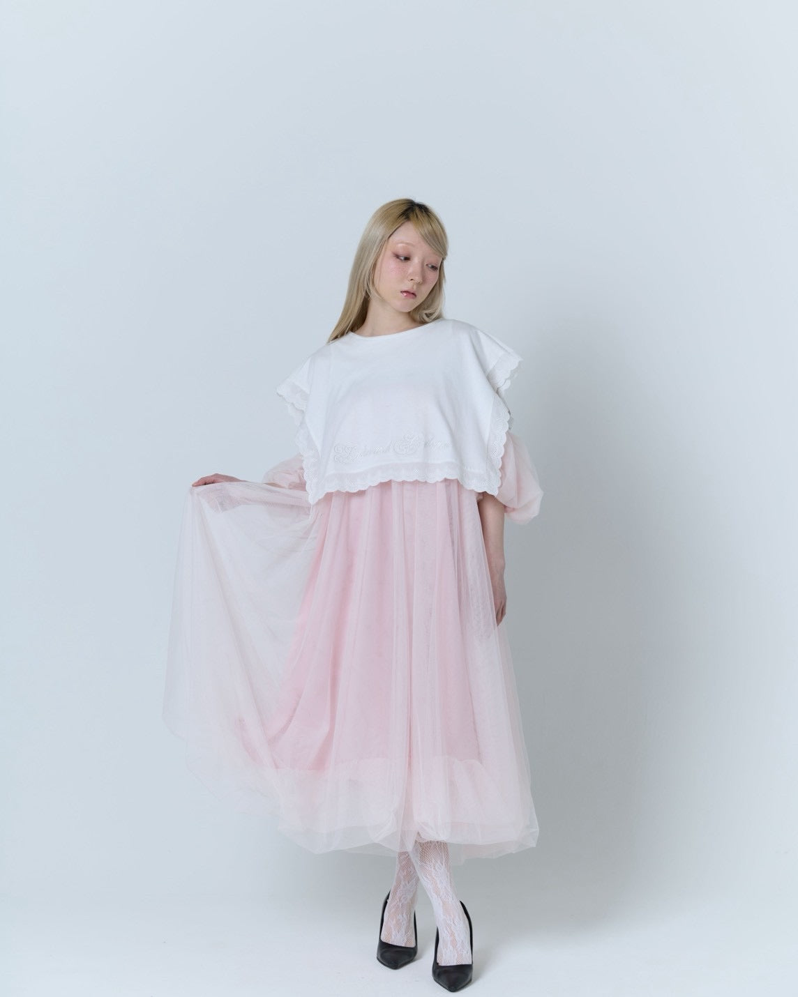 Tulle Bare Dress(Pink)