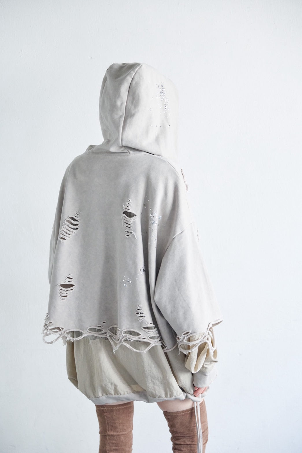 Meteor Crush Hoodie(Beige) – neith.onlinestore