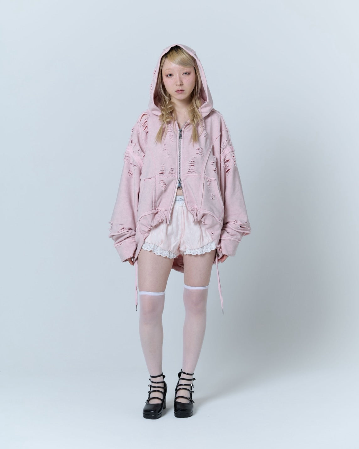 Destroyed Crush Hoodie (Pink)