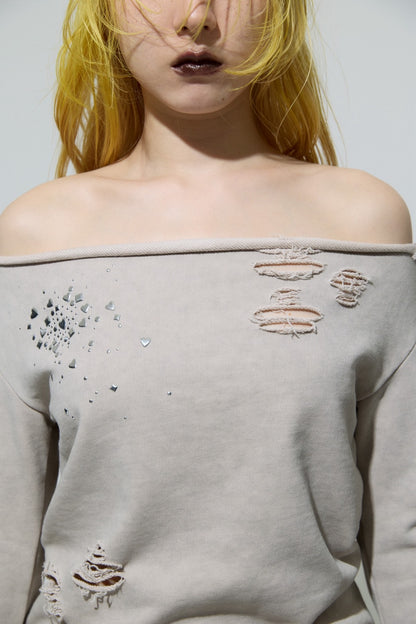 Love Veil Sweat Dress (Beige)