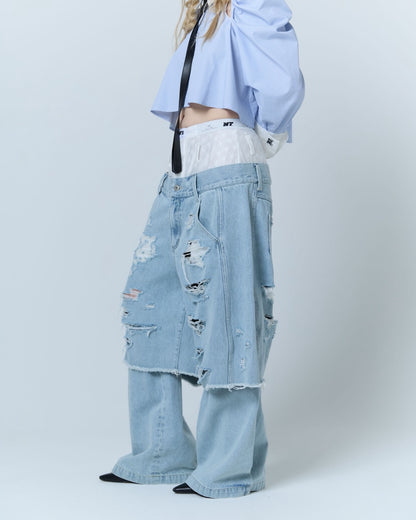 Cleric Flare Shirt (Blue)