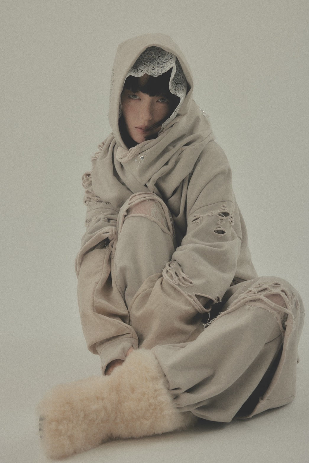 Meteor Low-rise Sweat Pants(Beige)