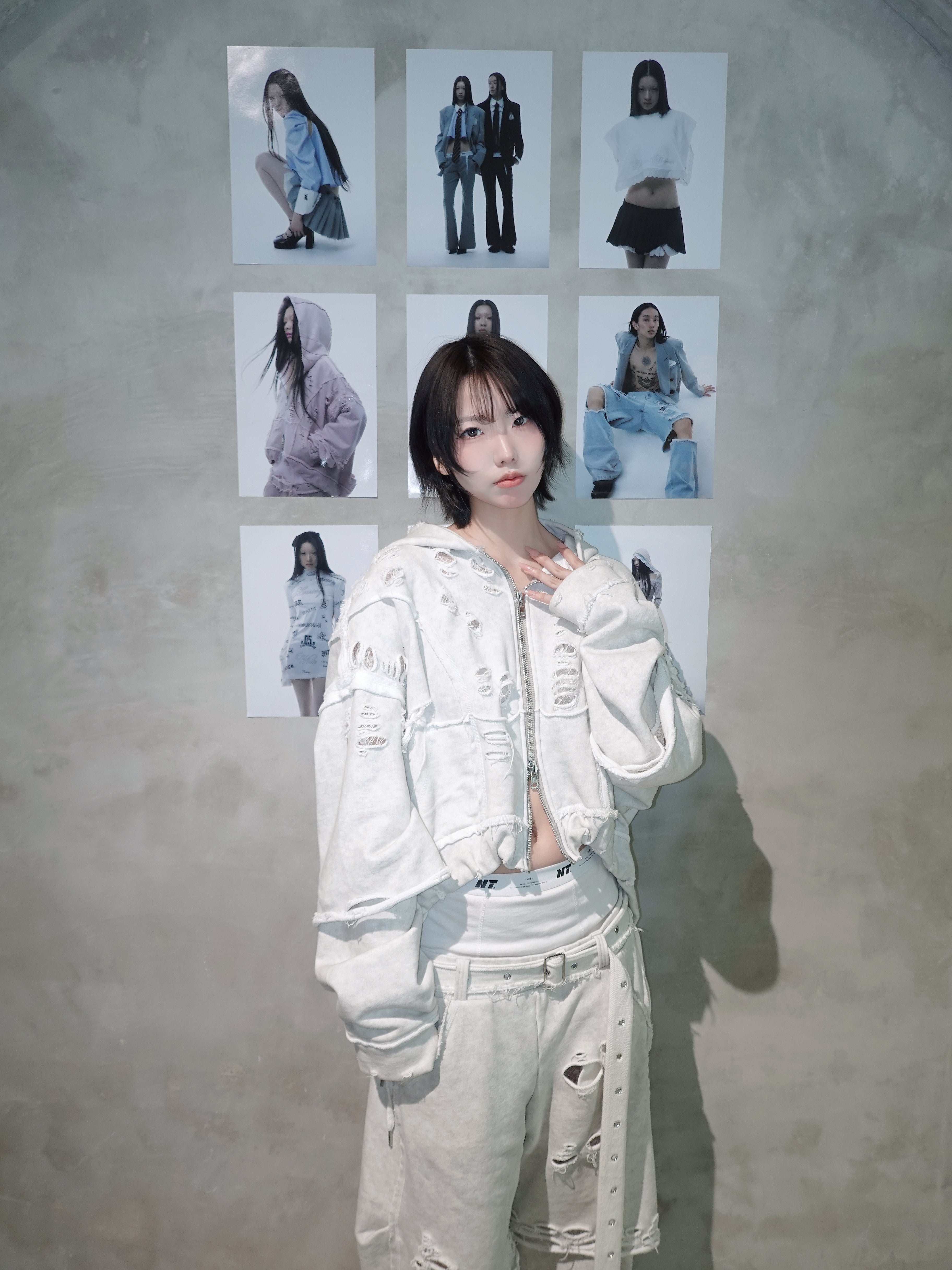 Last2】Destroyed Crush Hoodie (Powder Gray) – neith.onlinestore