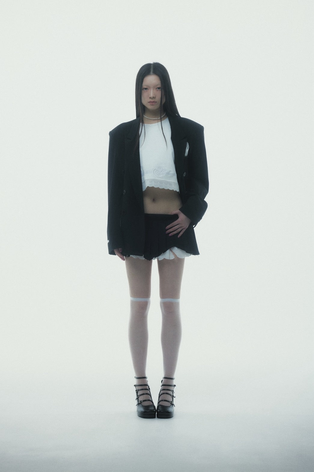 Destroyed Pocket Chief Jacket (Black）