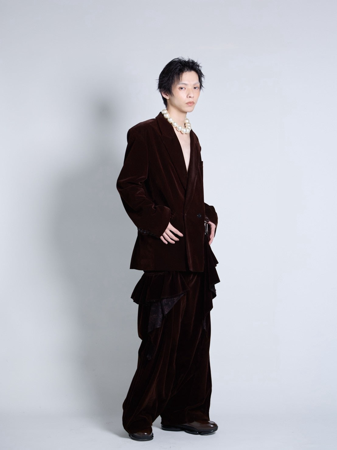 【9月下旬】Velvet Trousers(Brown) ＜店頭予約＞