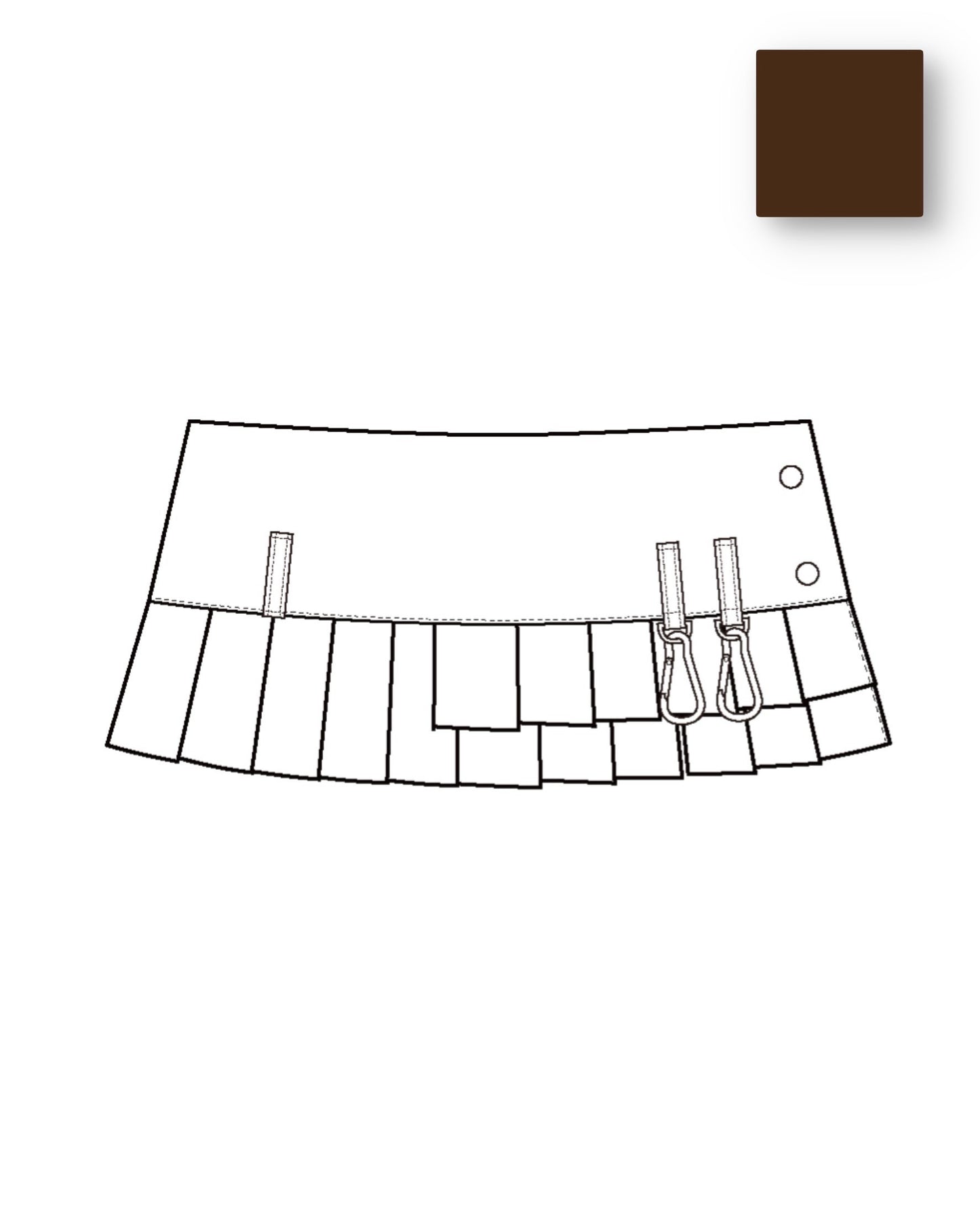 【9月中旬】Leather Micro Mini Pleats(Brown)