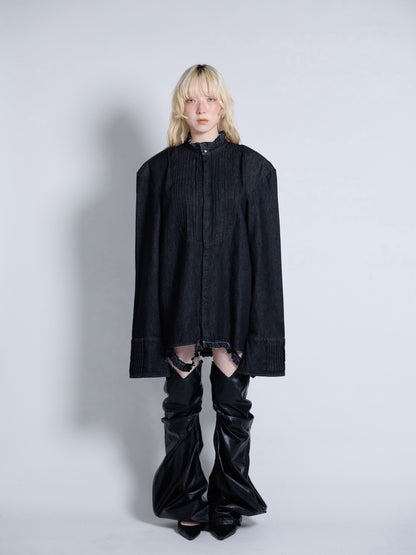 【9月下旬】Denim Shirt(Black)