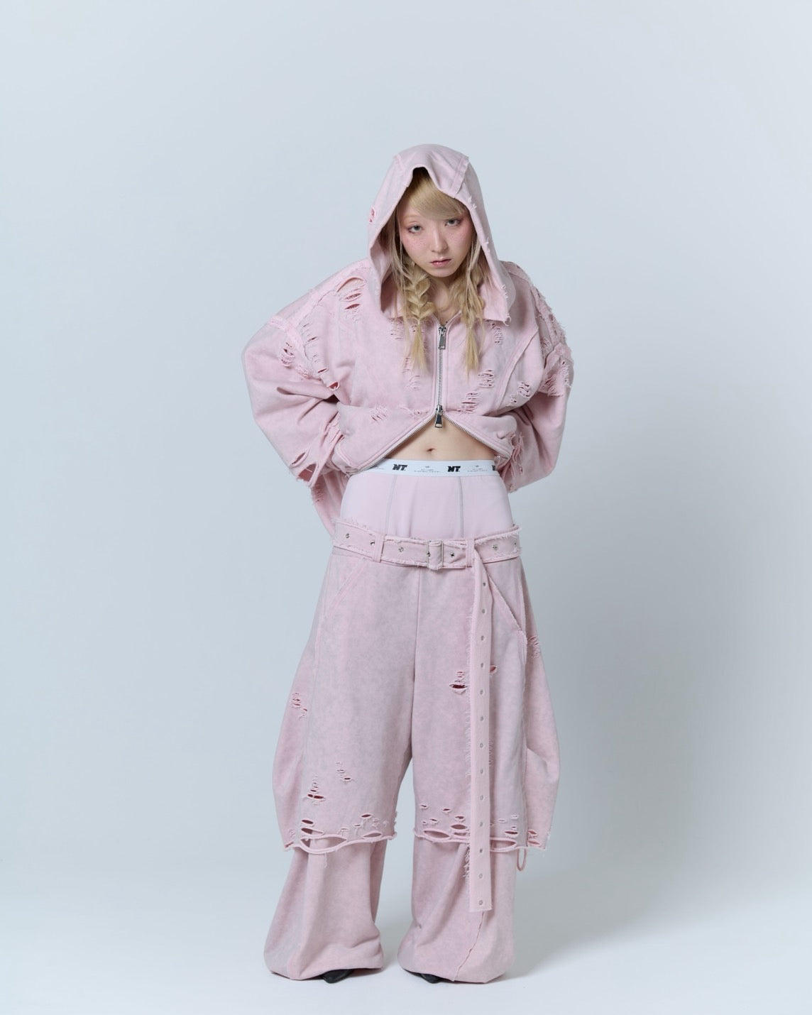 Destroyed Crush Hoodie (Pink)