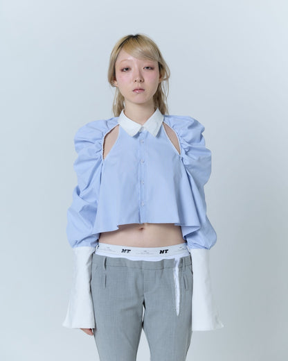 Cleric Flare Shirt (Blue)