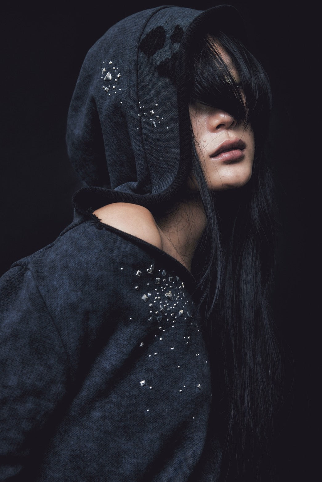 Love Veil Sweat Dress(Black)