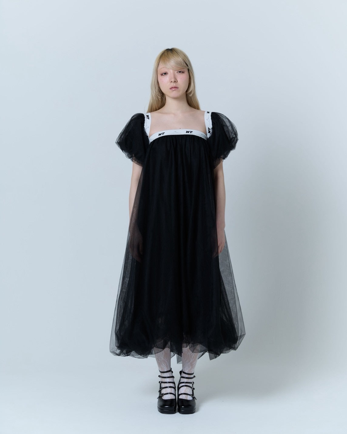 Tulle Bare Dress(Black)