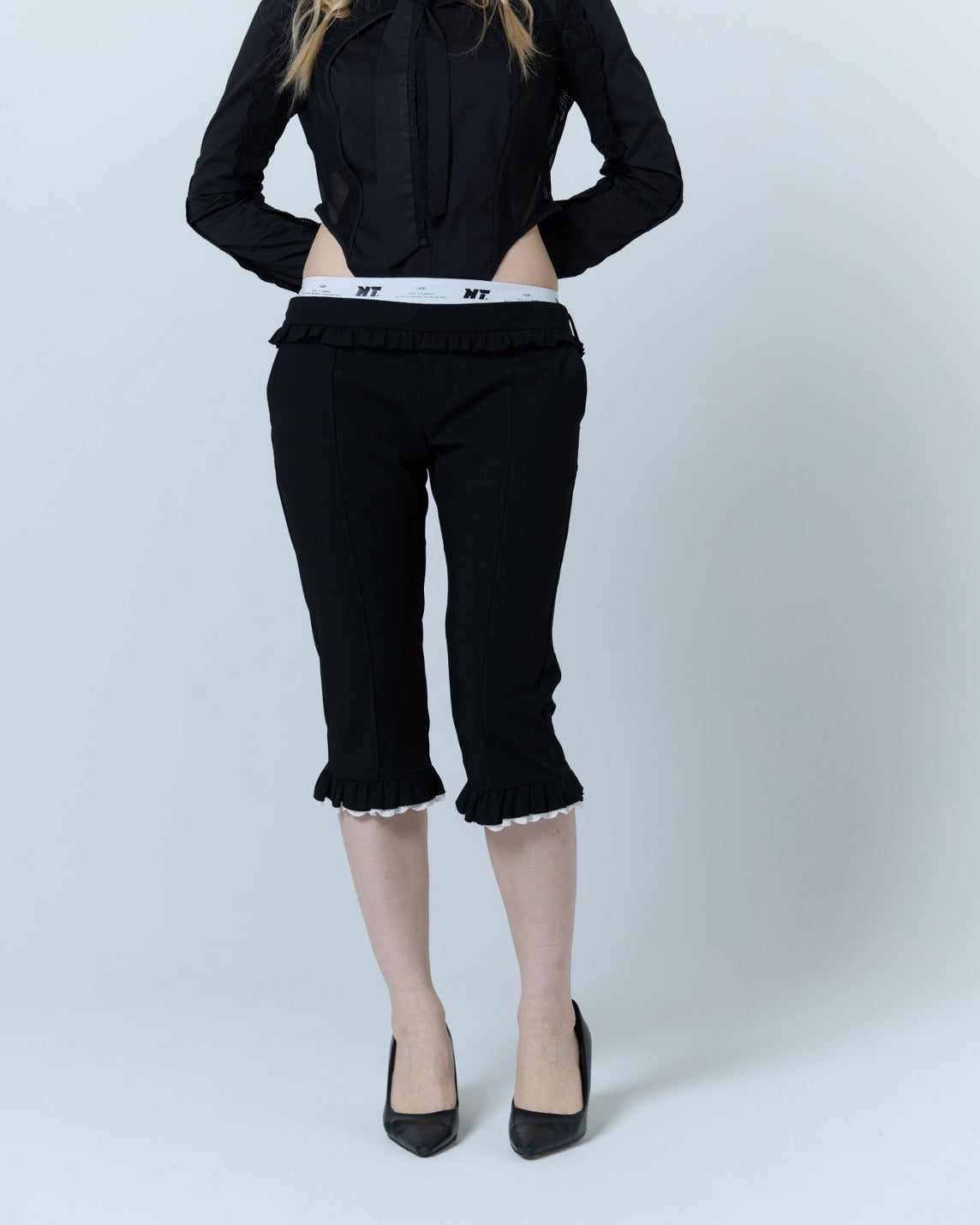 【Last2】Layered Sabrina Pants (Black)