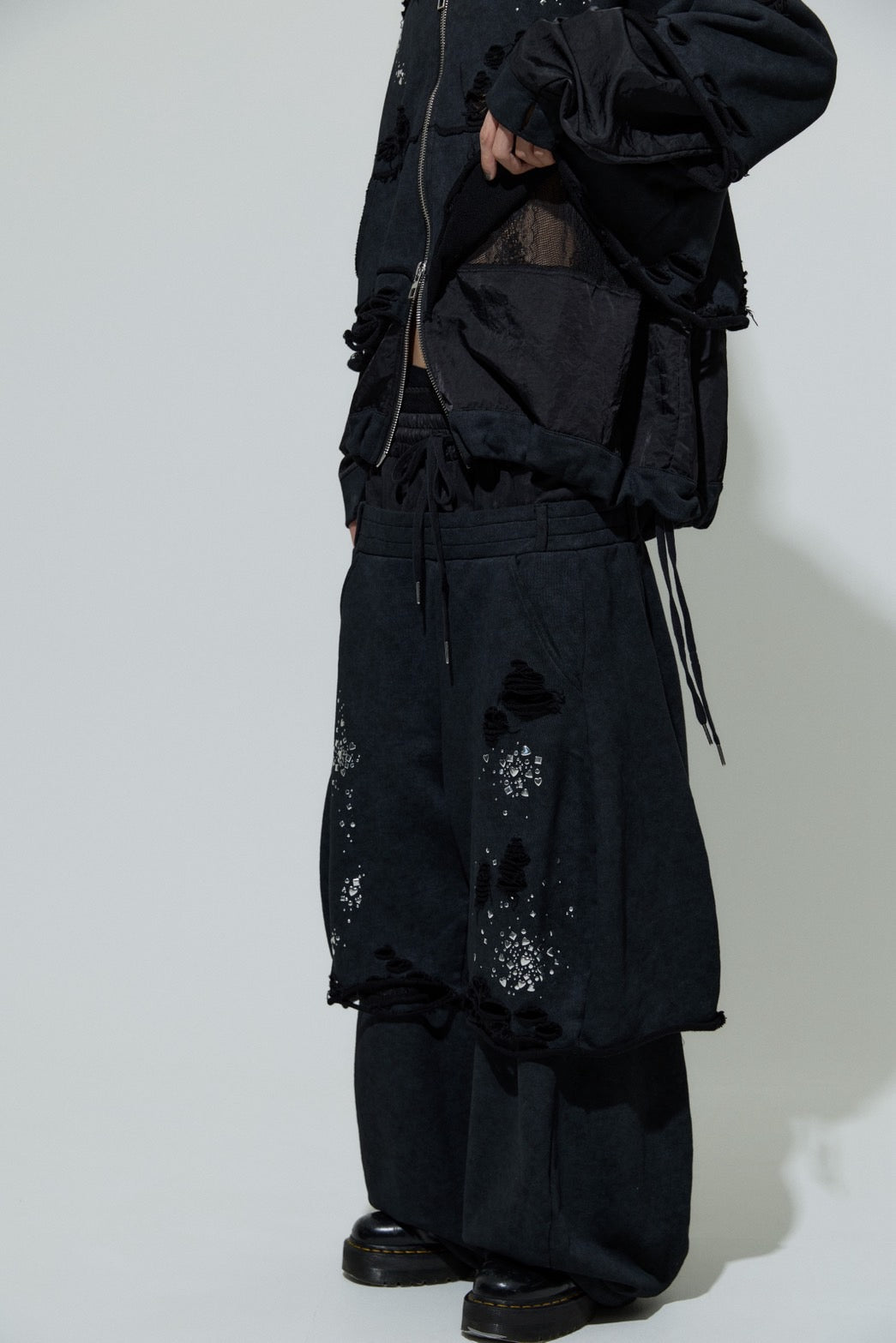 Meteor Low-rise Sweat Pants(Black)