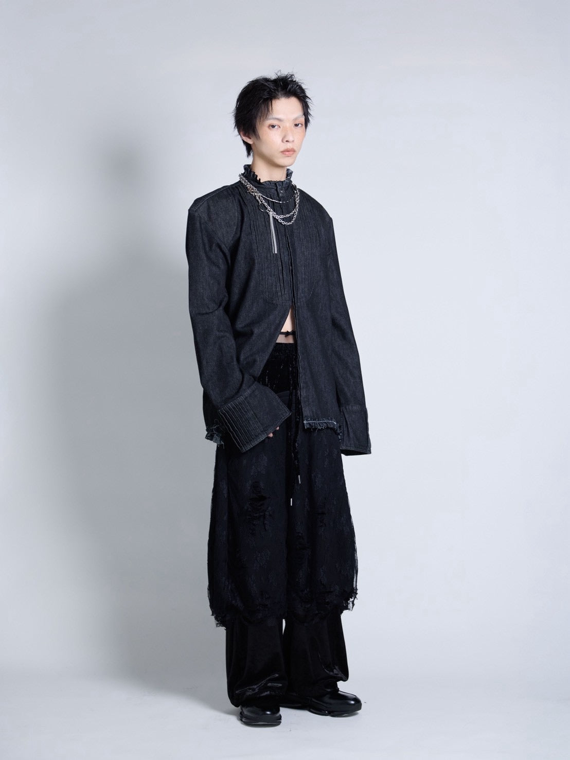 【9月下旬】Denim Shirt(Black)