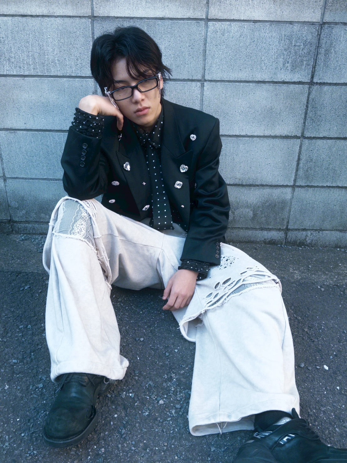 Meteor Low-rise Sweat Pants(Beige)