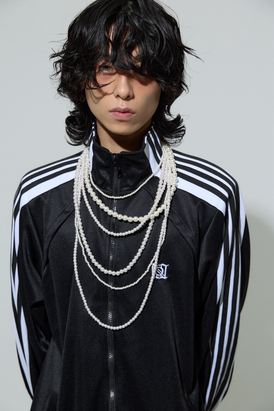 Angled Shape Track Jacket(Black)