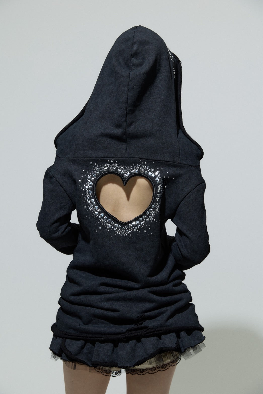 Love Veil Sweat Dress(Black)