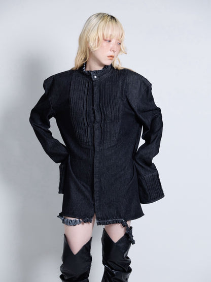 【9月下旬】Denim Shirt(Black)