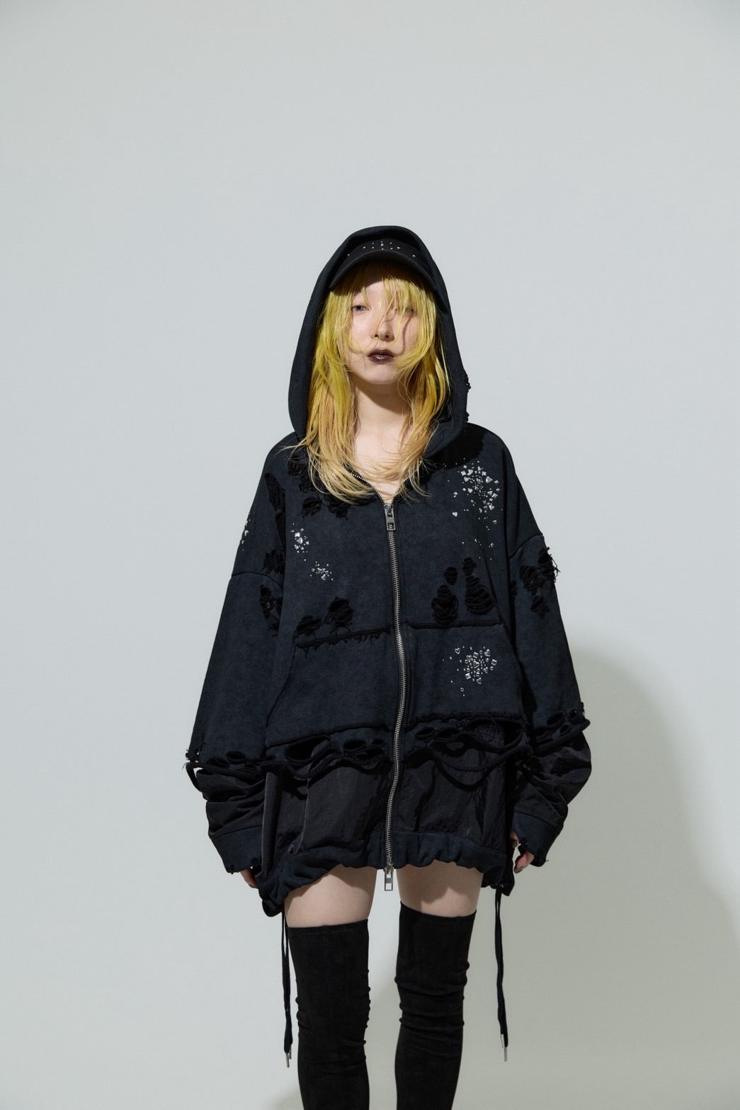 Metal Studs Cap（Black)