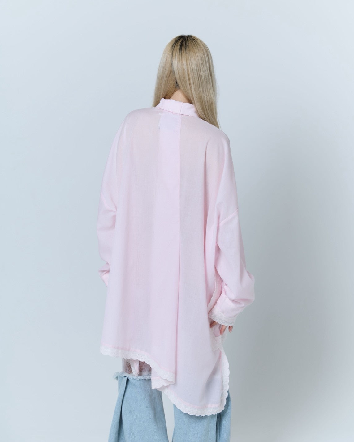 Handkerchief Shirt Dress (Pink)