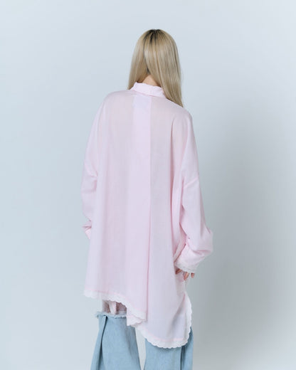 Handkerchief Shirt Dress (Pink)