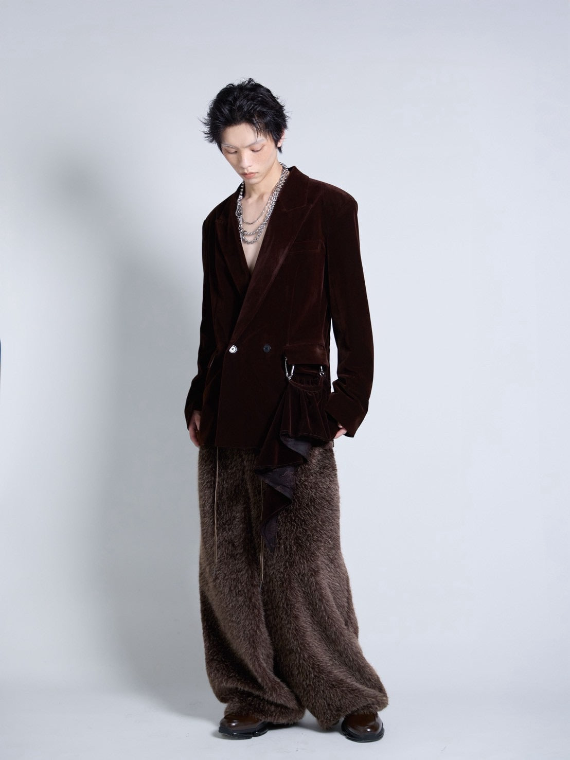 【9月下旬】Velvet Tailored Jacket(Brown）＜店頭予約＞