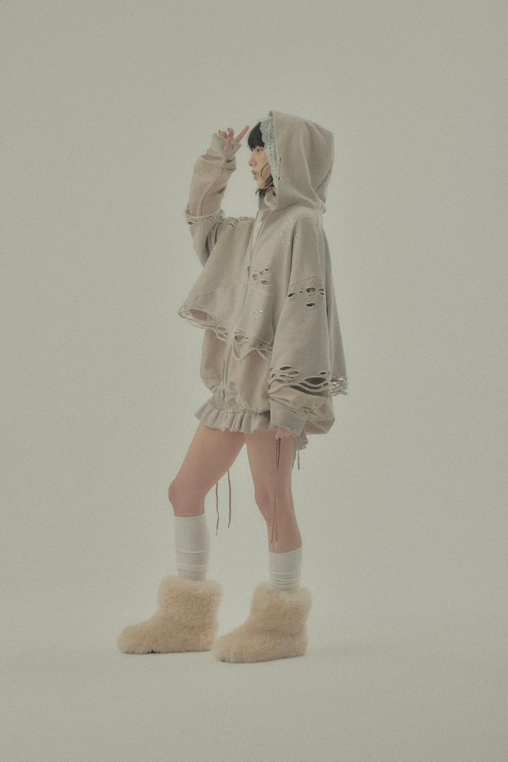 Meteor Crush Hoodie(Beige)