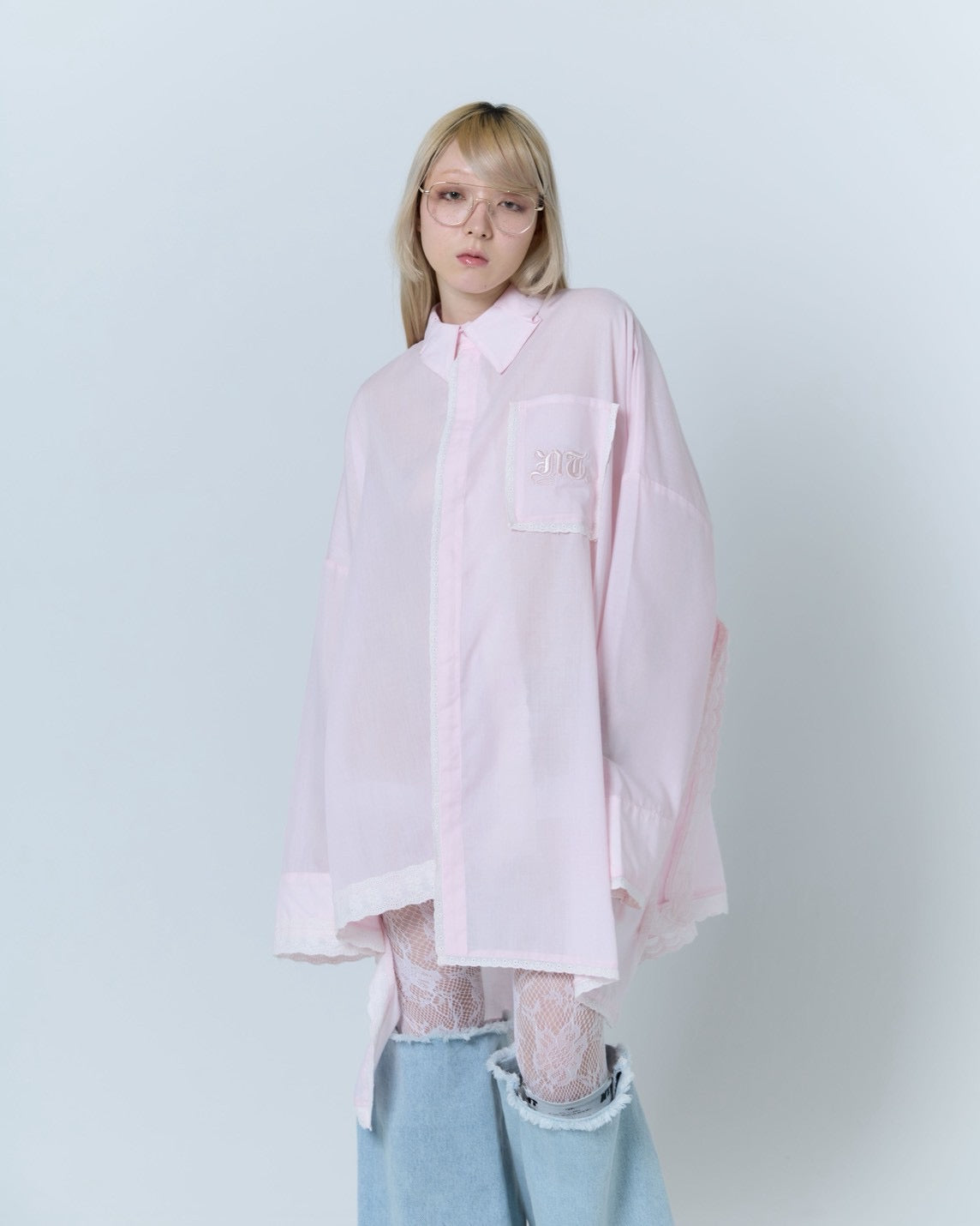 Handkerchief Shirt Dress (Pink)