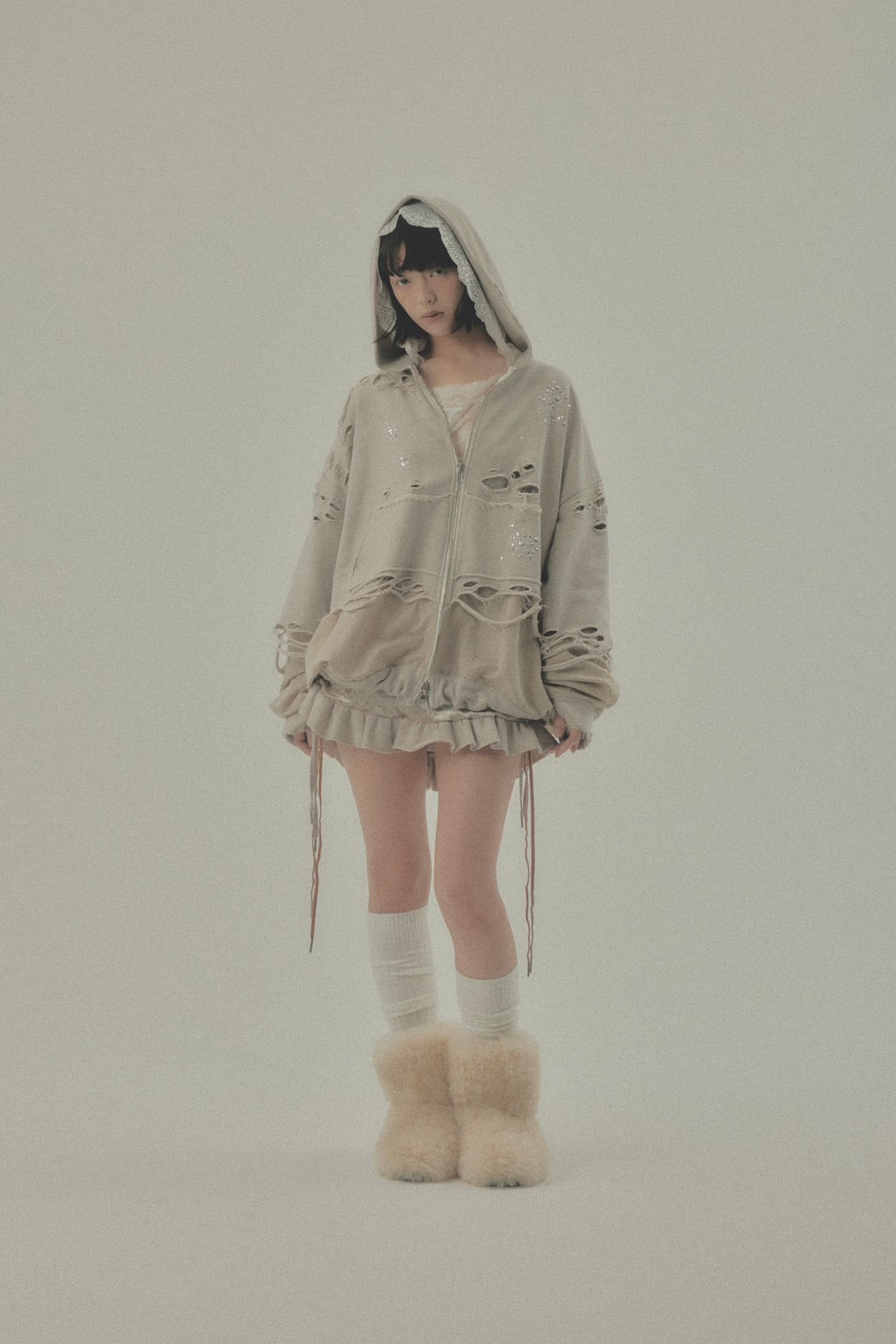 Meteor Crush Hoodie(Beige)