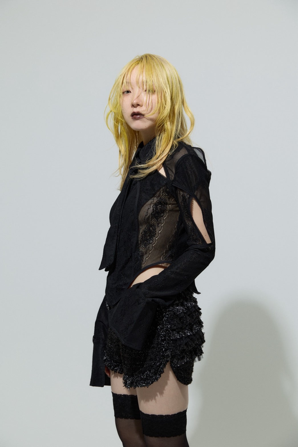 Classic Lace Shirt(Black)