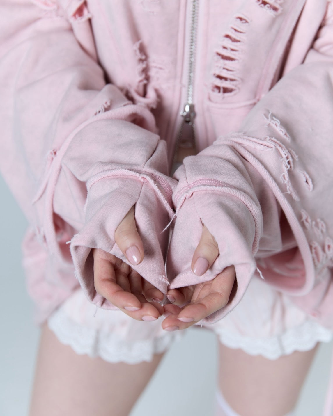 Destroyed Crush Hoodie (Pink)