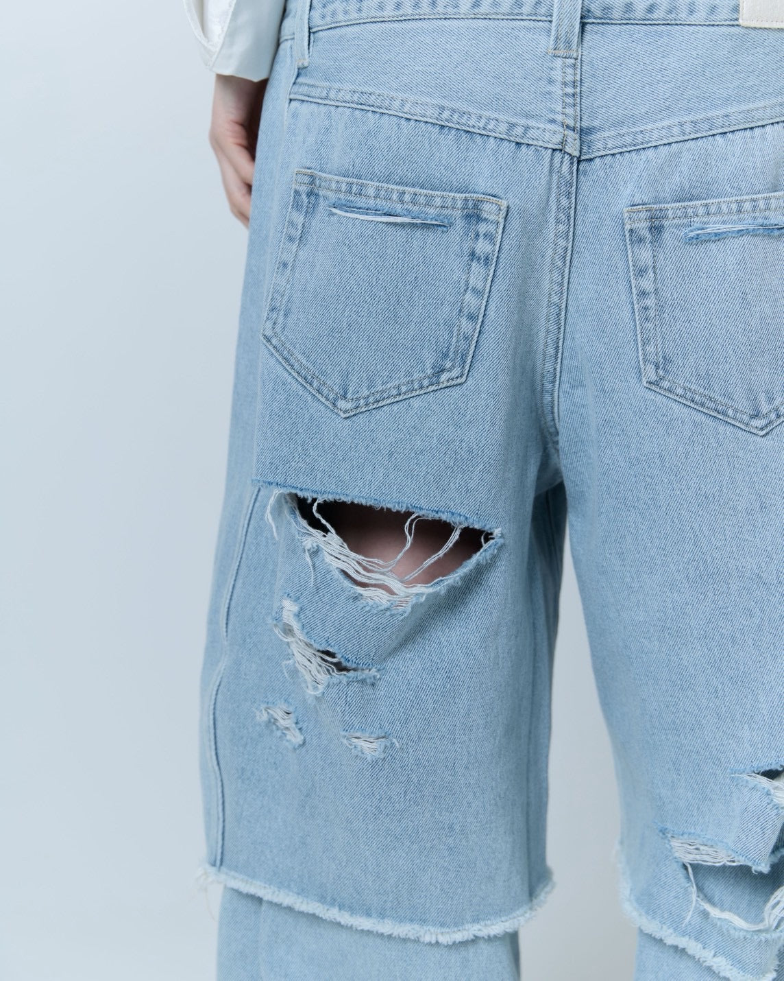 Destroyed Denim and Leg cover (Blue)