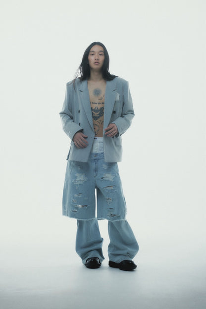 Destroyed Pocket Chief Jacket (Gray)