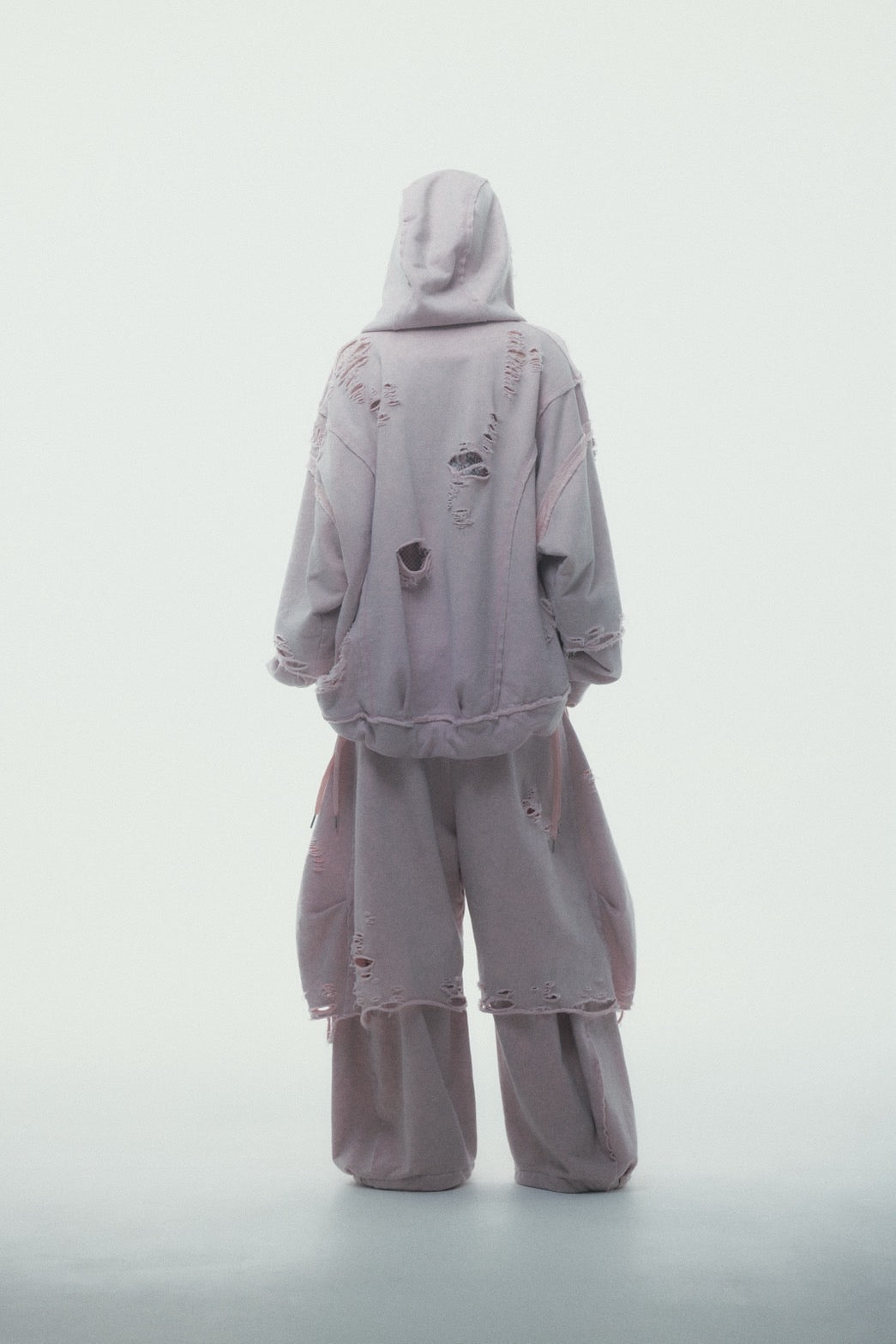 Boxer Destroyed Sweat Pants (Pink)