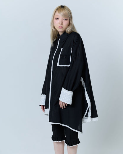 Handkerchief Shirt Dress (Black)