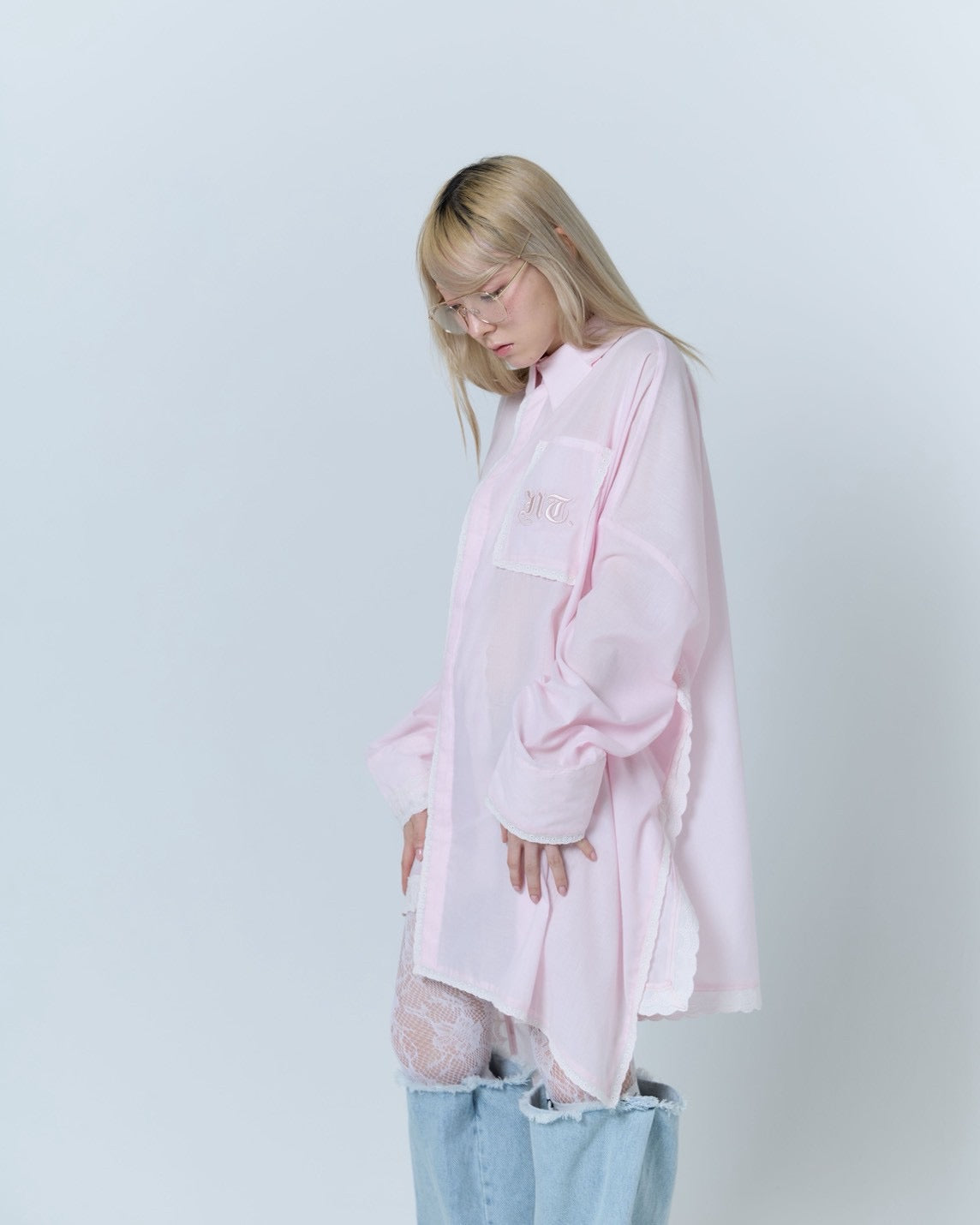 Handkerchief Shirt Dress (Pink)