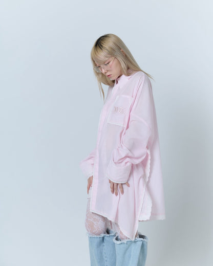 Handkerchief Shirt Dress (Pink)