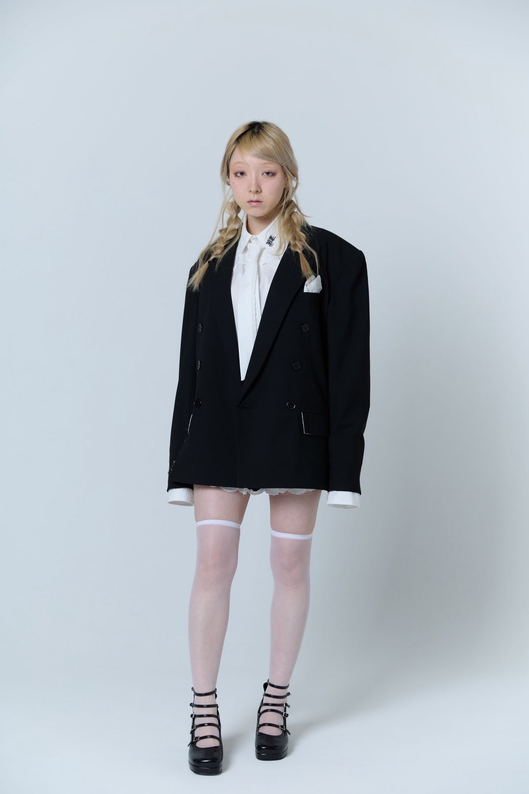 Destroyed Pocket Chief Jacket (Black）