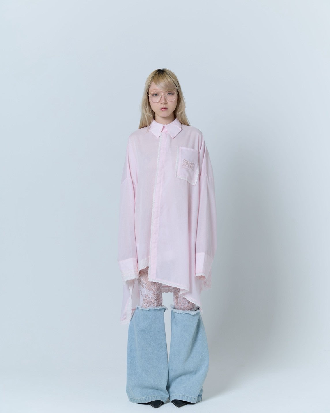 Handkerchief Shirt Dress (Pink)