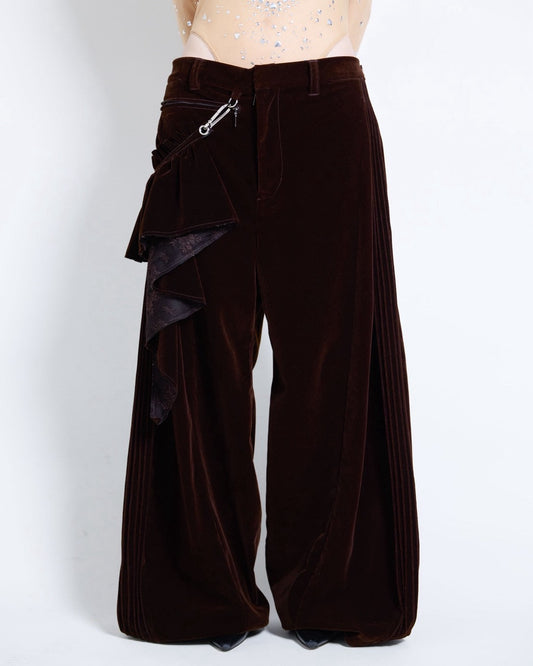 【9月下旬】Velvet Trousers(Brown)