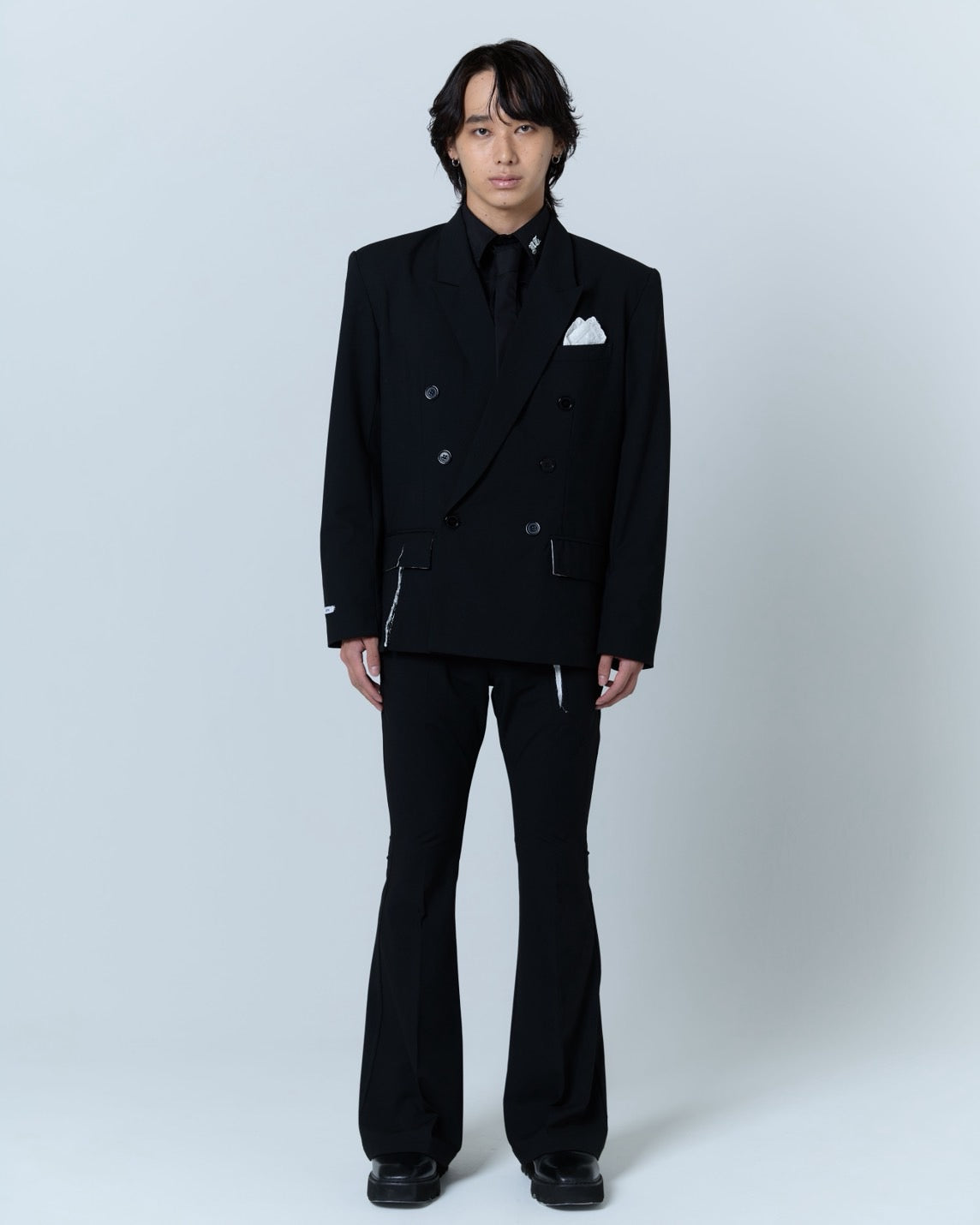 Destroyed Pocket Chief Jacket (Black）