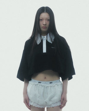 Double Collar Rugger Shirt (Black)