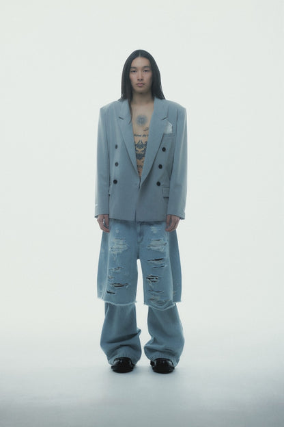 Destroyed Pocket Chief Jacket (Gray)