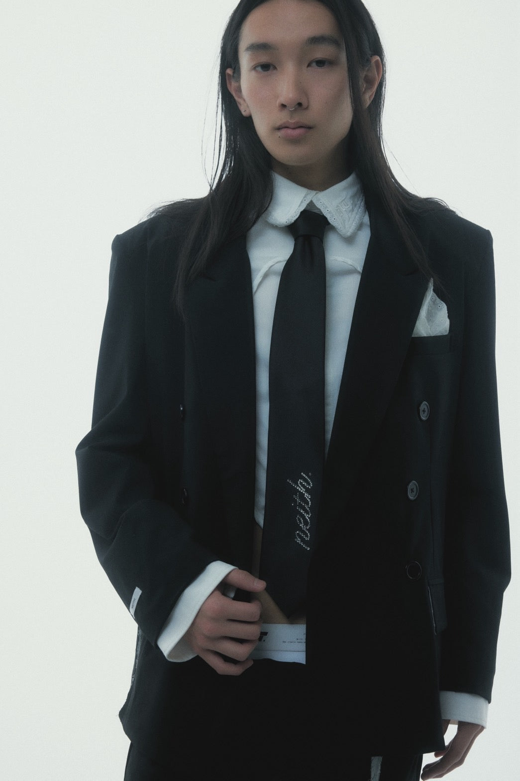 Destroyed Pocket Chief Jacket (Black）