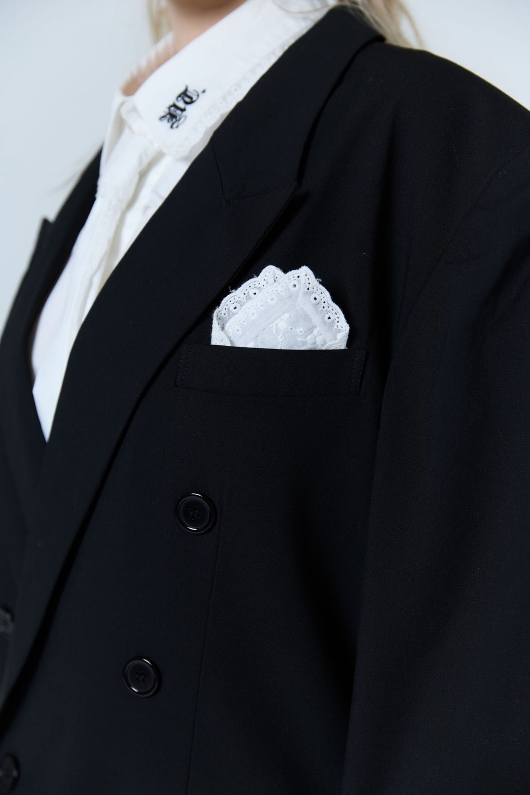Destroyed Pocket Chief Jacket (Black）