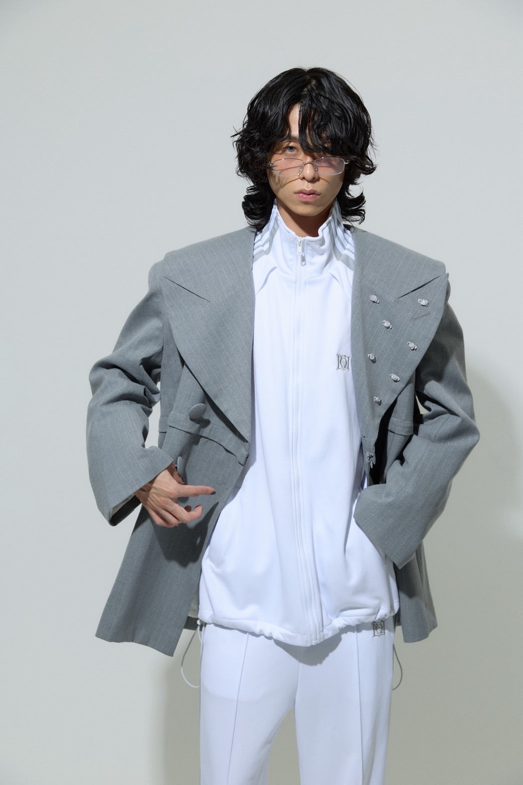 Too Big Rose Jacket(Gray)